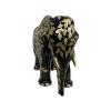 Statue Elephant Résine H.60cm- Noir Feuille Or