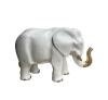 Statue Elephant En Resine H.60CM - Blanc / Or