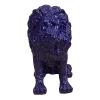 Statue Lion Resine H.70cm - Bleu Nuit
