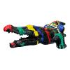 Statue Crocodile Resine 120cm - Noir Trash Multicolore