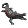 Statue Crocodile Resine 130cm - Platine Argent
