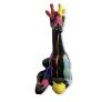 Statue Girafe Resine H.85cm - Noir Multicolore