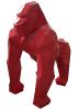 Statue Gorille Origami Resine H.140cm - Rouge