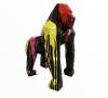 Statue Gorille Origami Resine H.140cm - Noir Multicolore