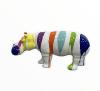 Statue Hippopotame Resine 70cm - Blanc Multicolore