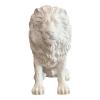 Statue Lion Assis Resine H.70cm - Blanc