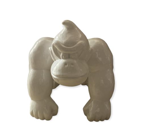 Statue Gorille Donkey Kong Résine H.40CM Blanc