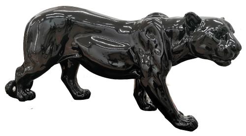 Statue Panthere Resine 80cm - Noir