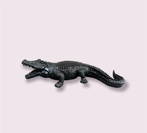 Statue Crocodile Resine 70cm - Noir