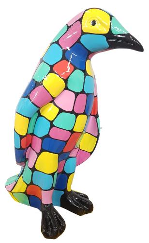 Statue Pingouin Resine H.70cm - Smarties Multicolore