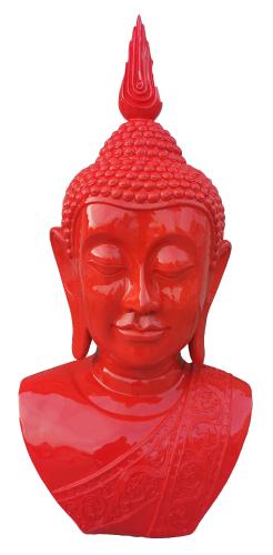 Statue Bouddha Resine H.120cm - Rouge